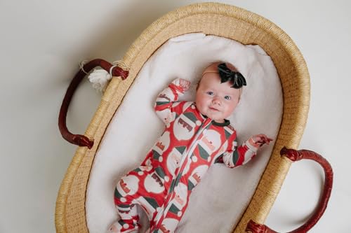 Image of Copper Pearl Zip-Up Footie Baby Pajamas - Soft Newborn Onesies for Boys & Girls, Tag-Free with Two-Way Zipper Baby Sleepers for Newborn - 24 Months, Claus