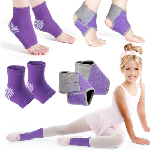 Tarpop 2 Pairs Kids Ankle Brace Set Foot Support Stabilizer...