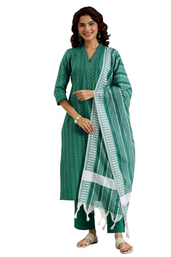 Maadwara Women's Green Cotton Co-Ord Set - Image 2