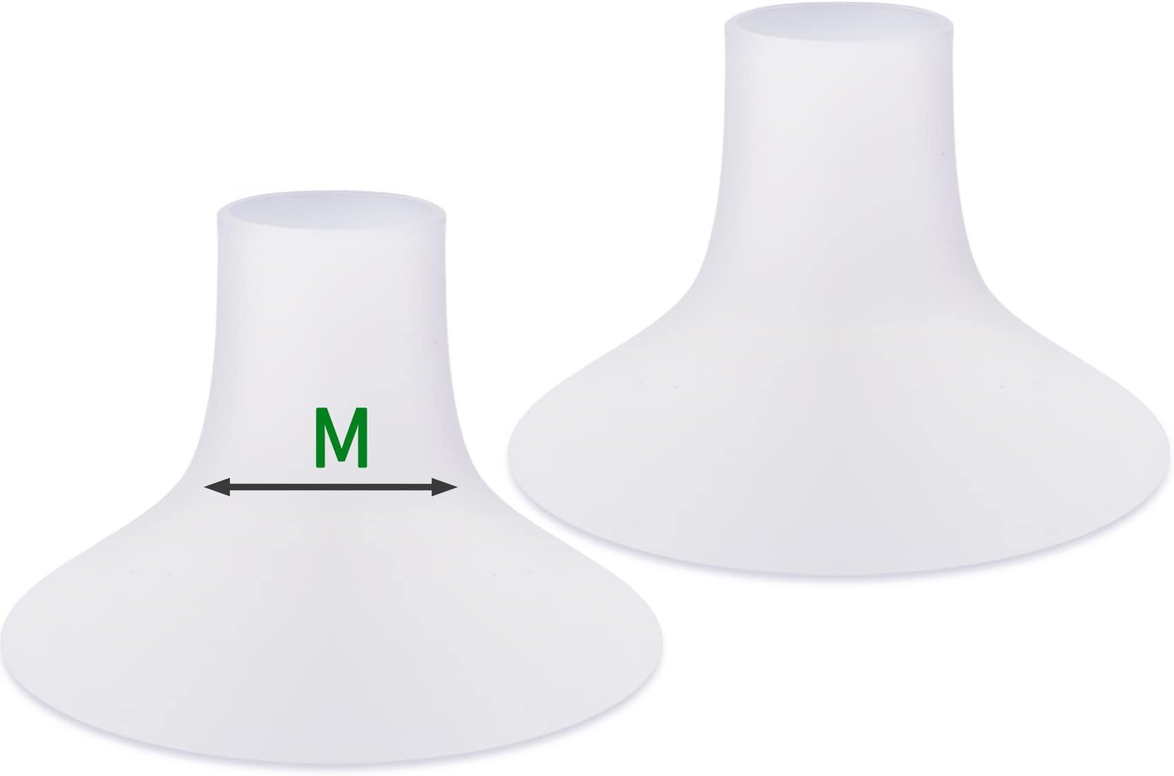 Mompmuri Breast Pump Cushion – M | Breast Pump Accessory, Sizing Insert for Flange Shields | Elastic Nipple Flange Inserts | Silicone Lacteck Flange | Compatible with Flange Sizes 24-26mm (2 pc)