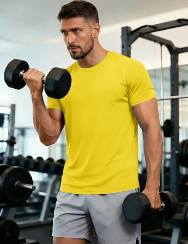 Image of MAGCOMSEN Men's Short Sleeve T-Shirt Quick Dry UPF 50+ Athletic Running Workout Fishing Top Tee Performance Shirts