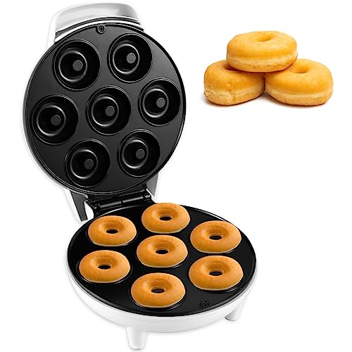 El Mejor Listado de Máquinas para hacer donuts favoritos de las personas. 43 Mini máquina de donas, hace 7 donas, máquina de hacer donas antiadherente, máquina de hacer mini donas, máquina de prensa de donas eléctrica para desayuno apto para niños,...