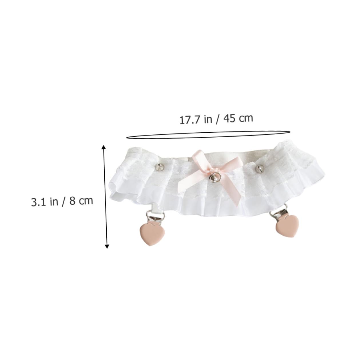 Lolita Herzen 5 Paare Hochzeit Weißes Beinstrumpfbänder Für Hochzeitsstrumpfbänder Für Die Brautaccessoires Für Die Strumpfgürtel Metall