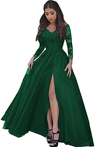 prom dresses 2019 emerald green