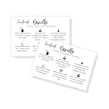 Handmade Candle Care Instruction Card | 30 Pack | 4x6 Postcards for Handmade Candle Makers Soy Bees Wax Coconut Essential Oils | White Card