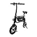 Swagtron 200W SWAGCYCLE Envy Steel Frame Folding Electric Bicycle e Bike w/Automatic Headlight - Reach 10 mph; 264 lbs Max Load -Black