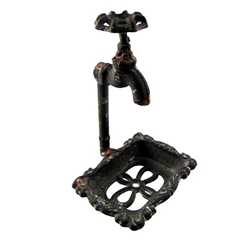 Treasure Gurus Old Rusty Garden Faucet Spigot Handle Soap Dish New Farmhouse Kitchen Bath Decor