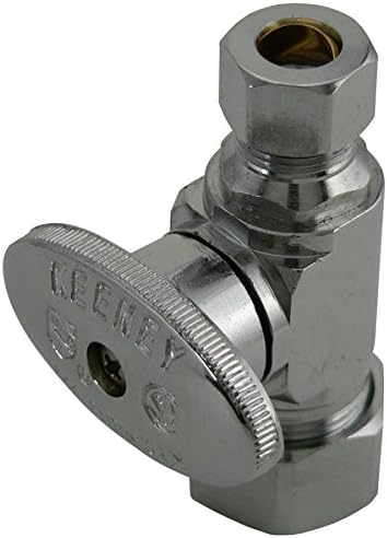 Keeney Chrome Quarter-Turn Straight Valve 5/8" OD X 3/8" OD