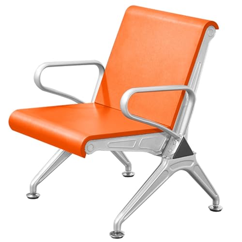 Sillas de sala de espera duraderas y ergonómicas con estructura metálica y banco negro