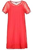 Bequemes Chiffonkleid Ulla Popken Damen große Größen Kleid feuerrot 46 721976 67-46