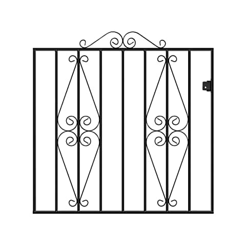 STIRLING Scroll Garden Gates 1067mm (3ft 6in) GAP X 914mm H wrought iron metal gate ST05ZP Cover