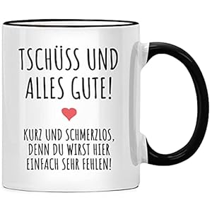 Tschüss alles Gute wir werden dich vermissen Tasse Lieblingskollegin, Abschiedsgeschenk Kollegen Jobwechsel Kollegin…