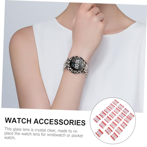 PartyKindom 21pcs Watch Crystals Flat Watch Lens Scratch Resistant High Temp Parts3