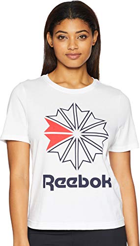 Reebok Women's ACTIVChill Graphic Big Logo T-Shirt, White, X-Small