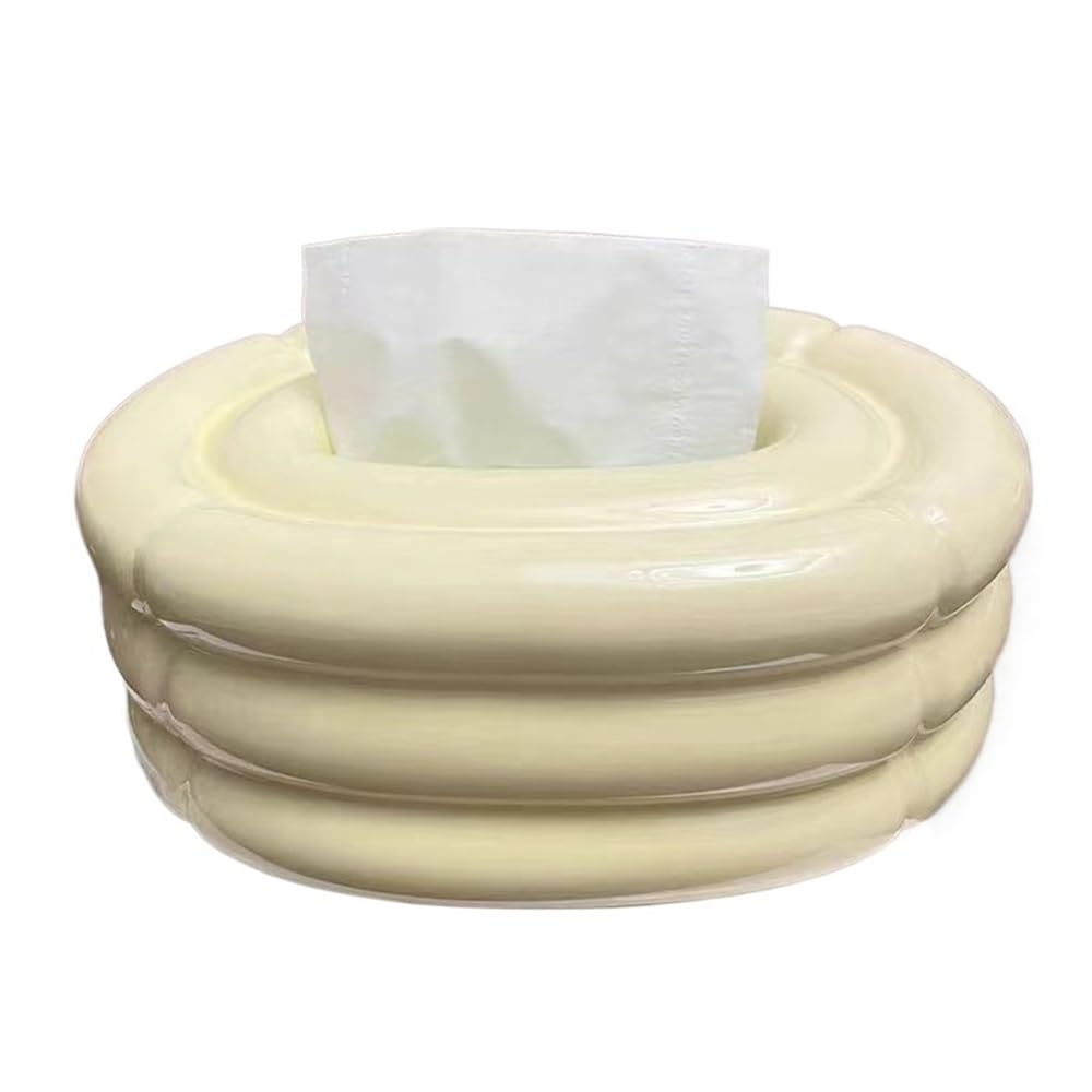Tissue Case Napkin Holder Cute Donut Shape Ceramic Suitable for Hotel, Bedroom, Kitchen Tissue Dispenser