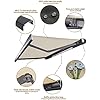 Electric Retractable Awning with Lights, Patio Door Window Awning, Sunshade Shelter with Remote Control,Outdoor Canopy Patio Door Window Sunshade Shelter,with Lights,3X2.5M