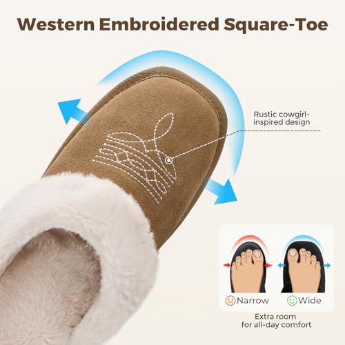 Babuchas Western Cowboy para Mujeres, Suela Cuadrada miniatura 4
