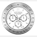 Price comparison product image VOObeedkcltth Silver Rolex Wall Clock Daytona Luminous Clock