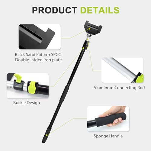 Image of HUAALIUCHE 8 Foot Extension Handle for Board Corner Protector, Foldable Cargo Load Corner Protector V Edge Guards Handle ,Upgraded Spring-Steel Secure Grip -Compact Head, 2 Pack