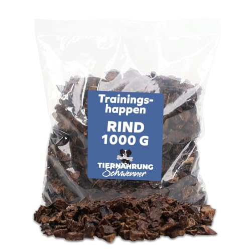 Tiernahrung Schwenner Trainingshappen Rind Hunde, getrocknet, 1000g