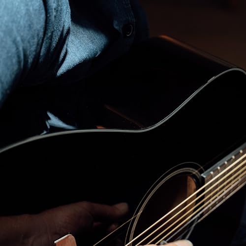 Image of YAMAHA FG800 BL 6-String Dreadnought Acoustic Guitar, Black Finish, Solid Spruce Top, Nato /Okoume Back & Sides, Scalloped Bracing, Right-Handed Guitar for Practice & Performance