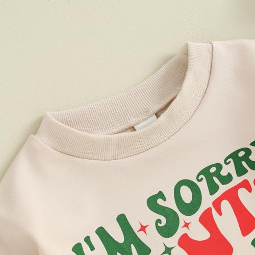 Newborn Baby Girl Boy Christmas Outfit Sorry Santa Clothing I Drank The Milk Romper Sweatshirt Fall Winter Clothes2
