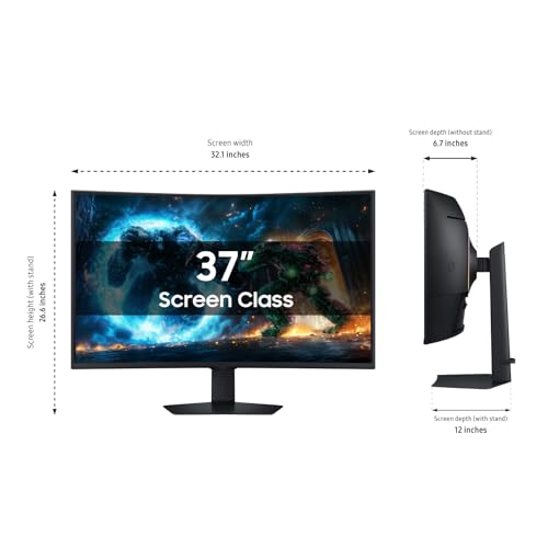 undefined Samsung 37” Odyssey G7 (G75F) 4K UHD Resolution, 165Hz, Curved Gaming Monitor, 1ms Response Time (GtG), VESA DisplayHDR™ 600, AMD FreeSync™ Premium Pro, LS37FG75DENXZA, 2025 の商品画像 2