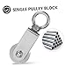 Hohopeti 2pcs Stainless Steel Small Pulley Block Wall-Mounted Industrial Lifting