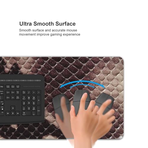 Tapis de souris grand format texture peau de serpent pour protéger votre bureau - 5