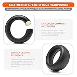 WC PadZ Pulse Elite - Upgraded PU Leather Earpads Compatible with PS5 Pulse Elite by Wicked Cushions | Thicker Cushion & Wider Opening | Black - Image 4