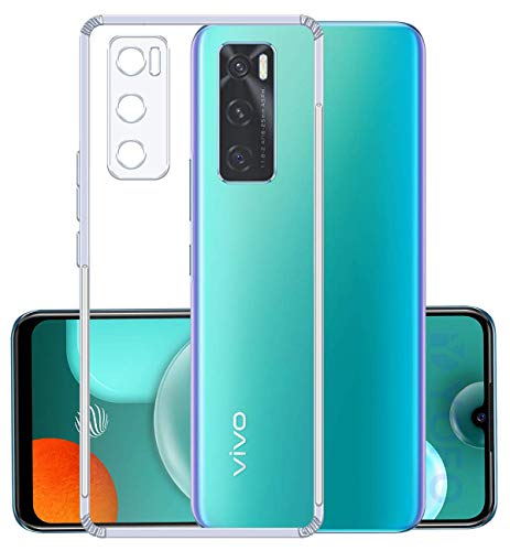Image of COVERBLACK Soft Rubber Silicon Clear Back Cover Compatible Model for Vivo V20 SE - Transparent