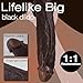 11 Inch Realistic Big Black Dildo Sex Toy, Skin-Like Huge Thick Dildo with Strong Suction Cup for Hands-Free, Lifelike Silicone Sex Toys for Vagina Anal Stimulation