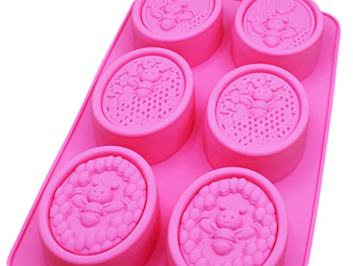 Honeycomb Bee Soap Silicone Mold For Cold Pressed Soap Homemade Oval Bath Bomb Resin Chocolate Candy Candle Beeswax Goat Milk Lotion Bar 2 Molds #TOP3