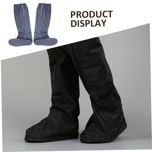 1 par de cubre zapatos antideslizantes sobre la rodilla, cubrebotas gruesas para protección contra la lluvia, calzado reutilizable para actividades al aire libre miniatura 6