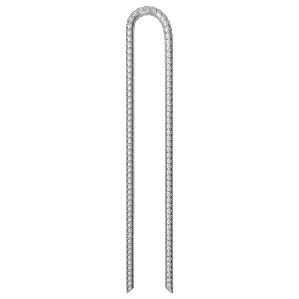 6 STK. Zeltheringe 41,5 cm U-Form, Ø 12 mm Erdnägel aus verzinktem Stahl für Camping, Pavillon & Vorzelt