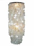 capiz lampe schweiz Abmessungen: 100*40*40 cm, Eine wunderschöne Deckenlampe aus Muschelplättchen und zugleich auch Windspiel