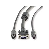 Quantité fournie: 3 Belkin OmniView Kit de câbles clavier / vidéo / souris (KVM) PS/2 6 broches, HD-15 (M) PS/2 6 broches, HD-15 3 m