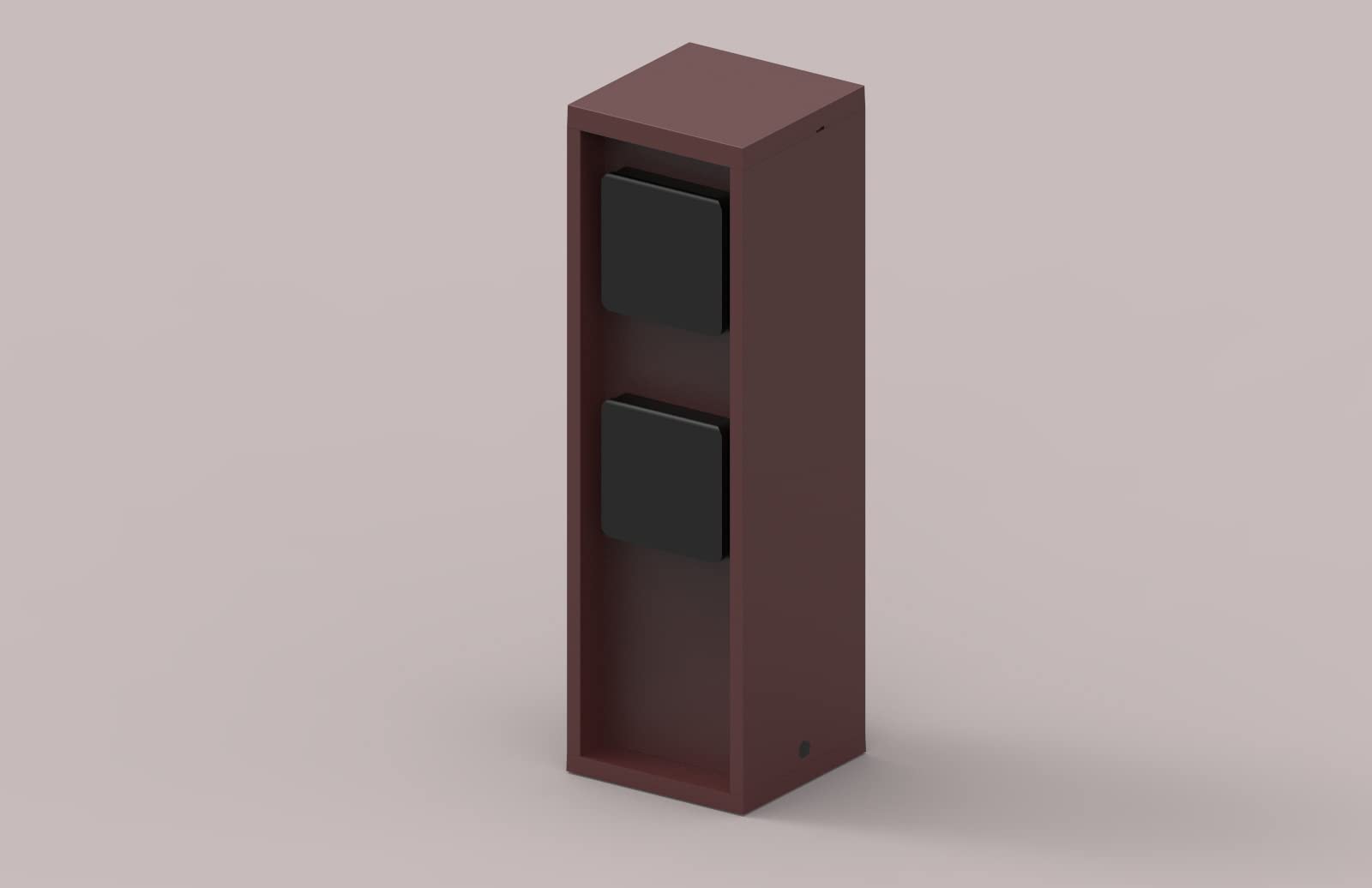BOLD 19370 Pado presa elettrica esterna da giardino (colonna di alimentazione) con spina a 2 prese in colore ruggine (colonna di alimentazione esterna IP44 | 3680 Watt | angolare | 30 x 9 x 9 cm)