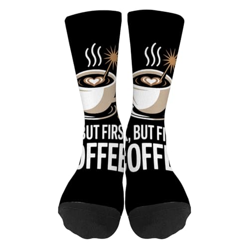 Ok But First Coffee Girls Crew Socks