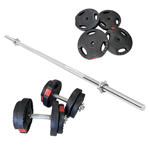 GORILLA SPORTS® Hantelset - 60kg, 100kg oder 130kg, Langhantelstange...