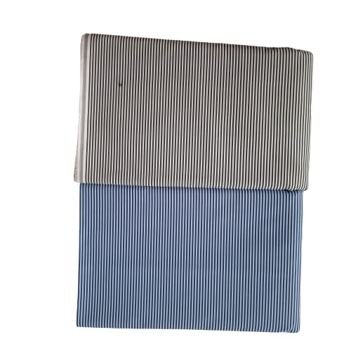 Combo Pack of 2 Unstiched Multicolor Black Striped & Multicolor Blue Striped Formal Shirt Fabric Dress Material for Men's/Boy's Fashion-picture-47