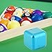 Pool Chalk Holder, Magnet Aluminum Portable Mini Cue Tip Chalk Holder Carrier Case for Pool Billiards Cue Accessory (Blue)