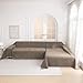 MYSKY HOME Couch Cover Sofa Covers Couch Covers for 3 Cushion Couch Sofa Pet Friendly, L Shaped Couch Cover Sectional Couch Covers Non Slip Dogs Furniture Protector for Kids, Dogs, 91