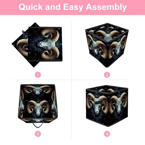 Boîte de rangement pour vêtements avec double poignées pour étagère encombrée