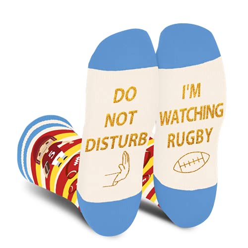 Funny Football Rugby Socks for Men Teens Boys-Do Not Disturb