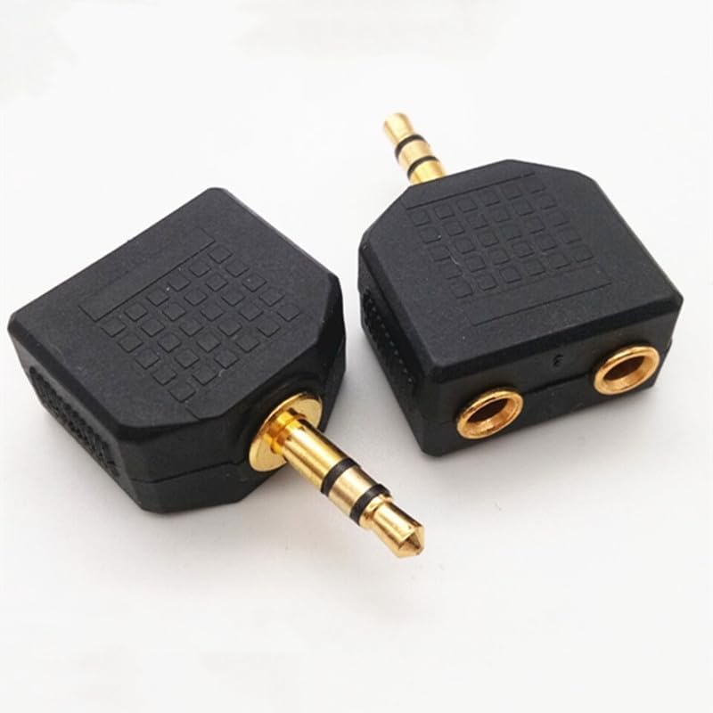 LIWEARE 2 St&uuml;ck 3,5mm Klinke Stereo Audio Adapter Verteiler 1x 3,5mm Klinke Stecker zu 2X 3,5mm Klinke Buchse Klinken Splitter F&uuml;r alle Media-Player-Audio-Ger&auml;te
