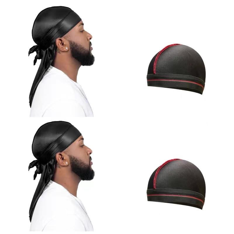 ForceWave 2 Silky Durags & 2 Wave Caps