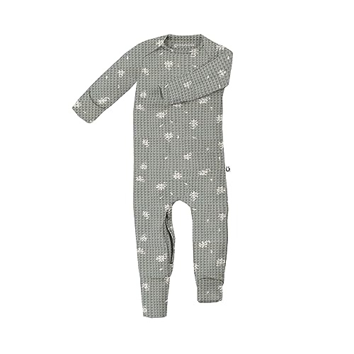 Image of GUNAMUNA Unisex Baby's Convertible Waffle Knit Pajama – Ultra-Soft Sleepwear with DIAPER-ZiP for Easy Diaper Changes