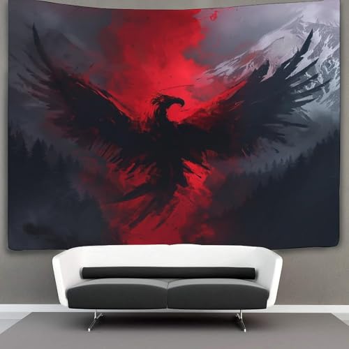 Tapisserie murales 3D effet tapisserie art mural Aigle 150x200cm tissu déco