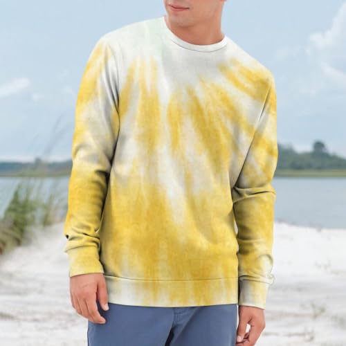 Sudadera para hombre de cuello redondo manga larga estilo tie-dye 2